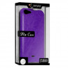 Housse Etui Coque Rigide à Clapet pour Wiko Stairway Couleur Violet + Film de Protection