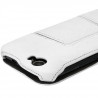 Etui avec Rabat Latéral Fonction Support pour Wiko Darkfull couleur Blanc + Film de Protection d'écran