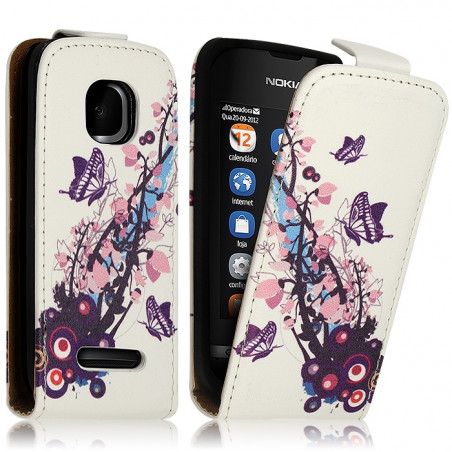 Housse Coque Etui pour Nokia Asha 311 motif HF01