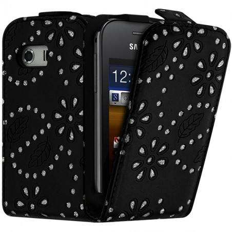 Housse Etui de Protection avec Diamant pour Samsung Galaxy Y S5360