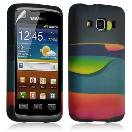 Housse coque étui gel pour Samsung Galaxy XCOVER S5690 motif LM04 + Film protecteur