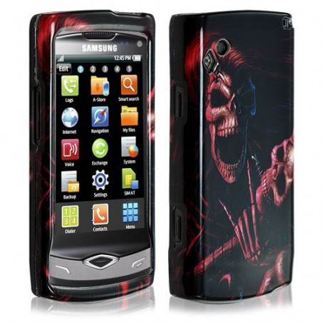 Housse étui coque en gel transparent pour Samsung Wave s8500 motif damier couleur rose fuschia