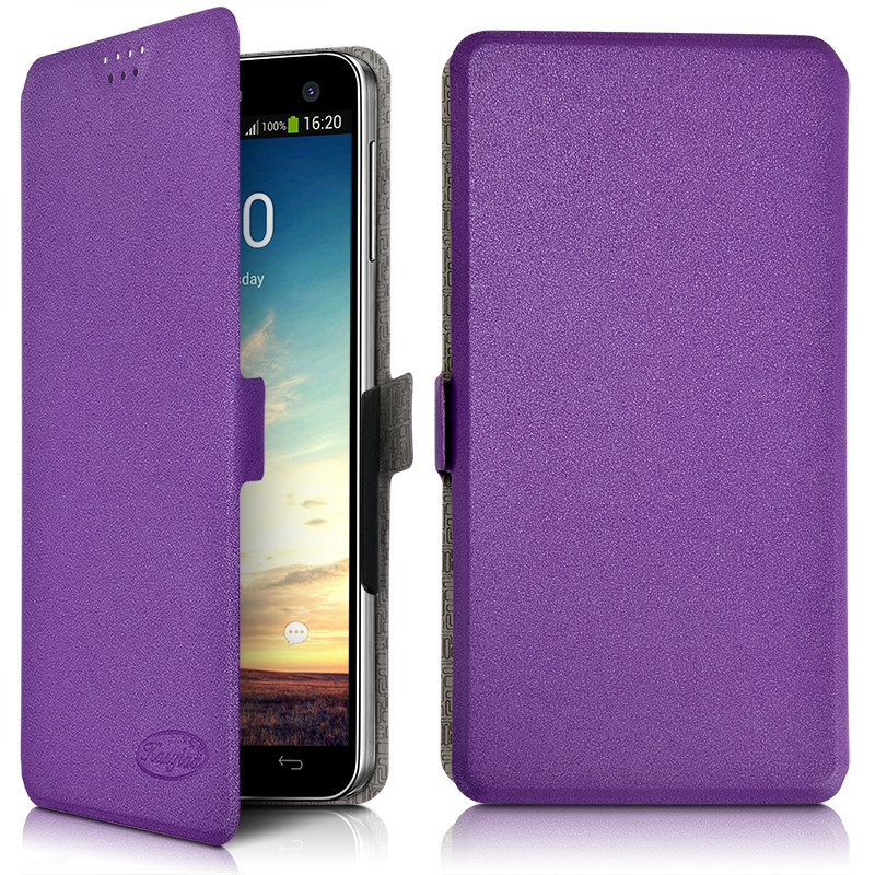 Etui Universel M porte-carte à rabat latéral Violet pour Altice Staractive 2