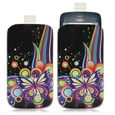 Housse coque étui pochette pour Nokia C3 avec motif HF05