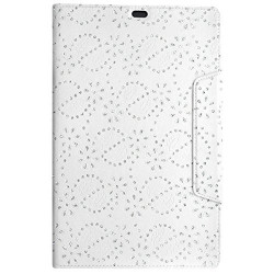 Housse Etui Diamant Universel S couleur Blanc pour Tablette Lenovo Tab 3 7 Plus 7 pouces