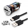 Chargeur Voiture Allume-Cigare Motif CV02 Câble USB Type C pour Samsung Galaxy S10 Lite