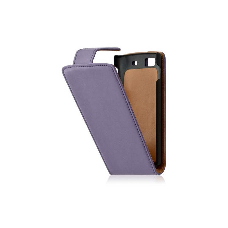 Housse coque etui pour Samsung Wave 3 couleur violet + Film protecteur