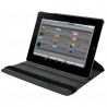 Housse Etui Anneau style Chrome pour Apple IPad 2, Ipad 3, Ipad 4 et Ipad Retina avec Rotation 360° Couleur Noir