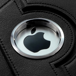 Housse Etui Anneau style Chrome pour Apple IPad 2, Ipad 3, Ipad 4 et Ipad Retina avec Rotation 360° Couleur Noir