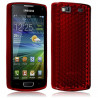 Housse Etui Coque Gel Translucide Diamant pour Samsung Wave 3 Rouge