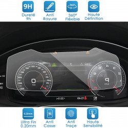 Protection d'écran pour Audi A6 / A7 / A8 / Q7 / Q8 modèles 2019-2023 Cockpit Virtuel (12,3 pouces)