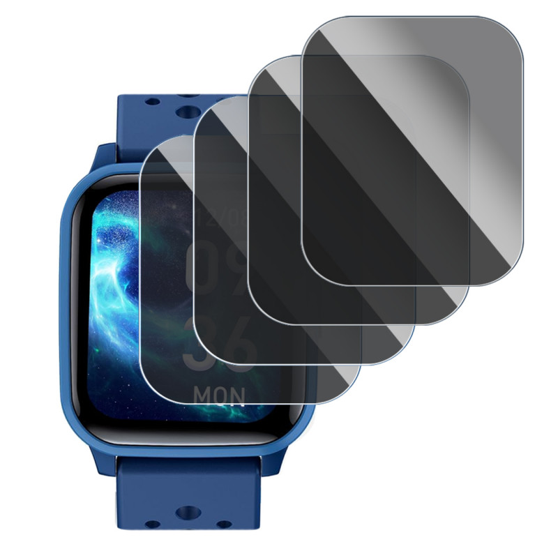Protection Anti-Espion en Verre Fléxible pour IDEALROYAL Montre Connectée Femmes Homme 1,4 Pouces (Pack x4)