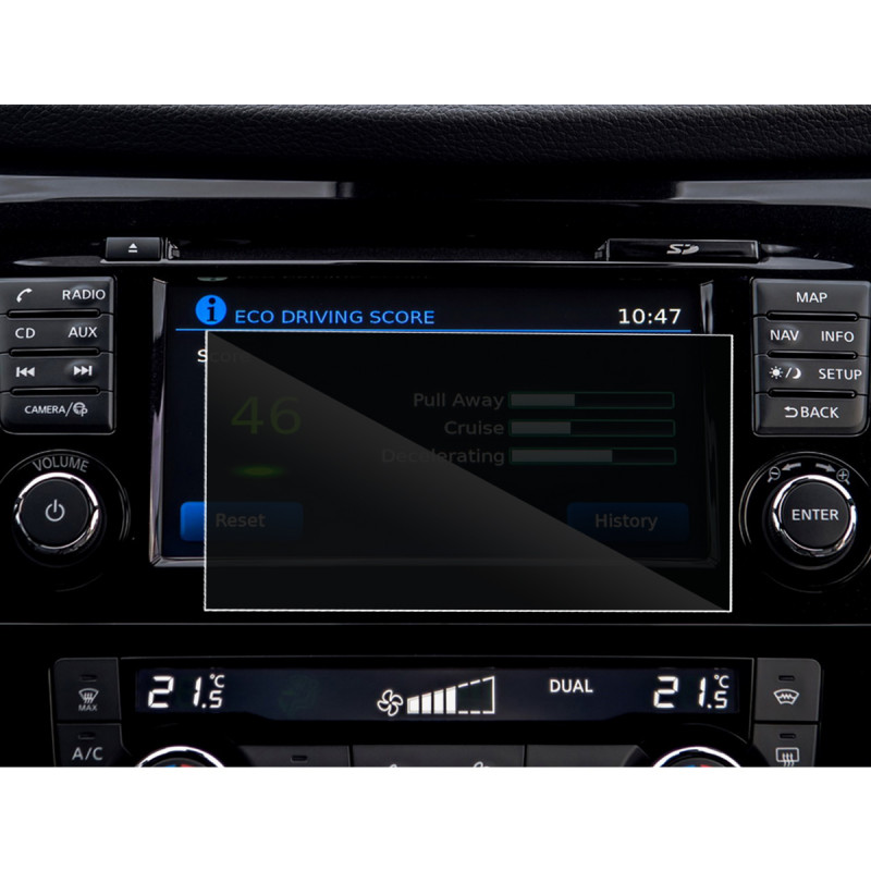 Protection Anti-Espion en Verre Flexible pour Nissan Qashqai J11 7 pouces