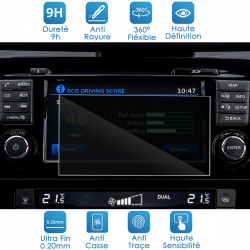 Protection Anti-Espion en Verre Flexible pour Nissan Qashqai J11 7 pouces