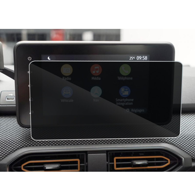 Protection Anti-Espion en Verre Flexible pour Dacia Sandero 2021 Media Display 8 Pouces