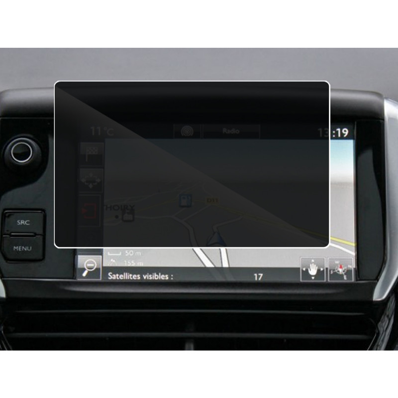 Protection Anti-Espion en Verre Flexible pour Peugeot 208 2016 i-Cockpit 7 Pouces