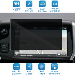 Protection Anti-Espion en Verre Flexible pour Peugeot 208 2016 i-Cockpit 7 Pouces