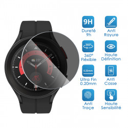 Protection Anti-Espion en Verre Flexible pour Montre Connectée Samsung Galaxy Watch 5 Pro (Pack x4)