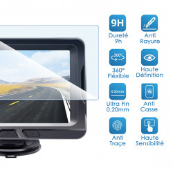 Protection en Verre Flexible pour Tomoia Caméra de recul HD 1080P 4.3 pouces