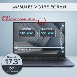 Protection écran Anti-Espion pour Ordinateur Portable 17.3 pouces (383 x 215 mm)