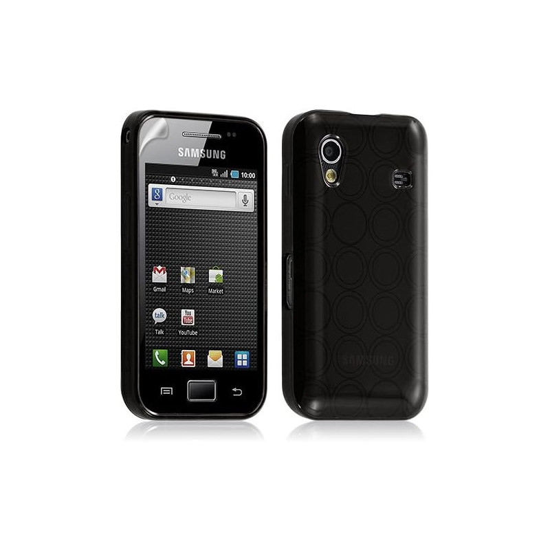Housse étui Coque Gel Cercle pour Samsung Galaxy Ace S5830 Couleur Noir + Film Protecteur