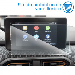 Protection d'écran en Verre Flexible pour Renault Dacia Sandero 3 / Sandero Stepway/Jogger Logan 3 2021-2023 8 pouces