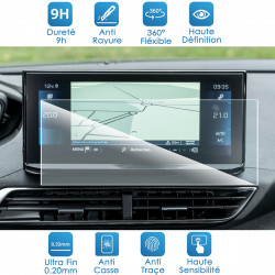 Protection d'écran en Verre Flexible pour Peugeot 208 e-208 2008 e-2008 (GT/GT Line/Premium/Active) 2023-2025 écran 10 pouces