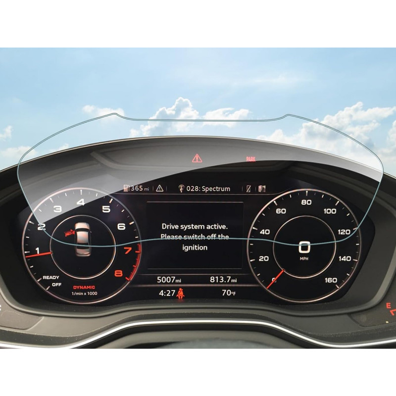 Protection d'écran en Verre Flexible pour Audi Q3 F3 Sportback S line TFSI e 2019-2024 Tableau de Bord 12.3 pouces
