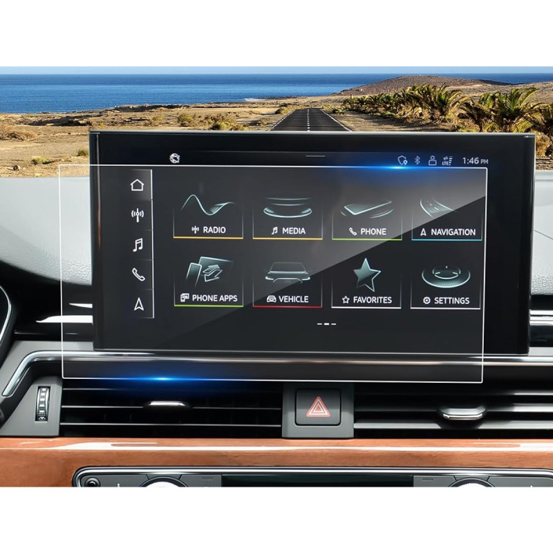 Protection d'écran en Verre Flexible pour Audi A4 A5 2020-2024 - Audi Q5 2021-2024  Navigation Ecran 10,1 pouces