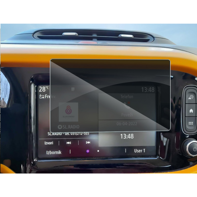 Protection Anti-Espion en Verre Flexible pour Renault Twingo 3 III 2019-2023 2024 Navigation Easy Link 7 pouces