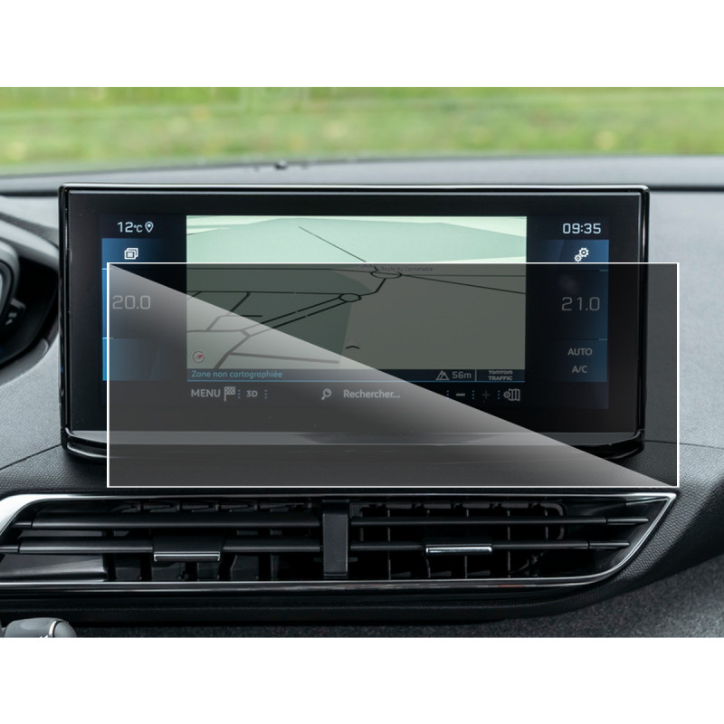 Protection Anti-Espion en Verre Flexible pour Peugeot 3008 (Active, Allure, hybride) 2021-2024 Navigation écran 10 pouces