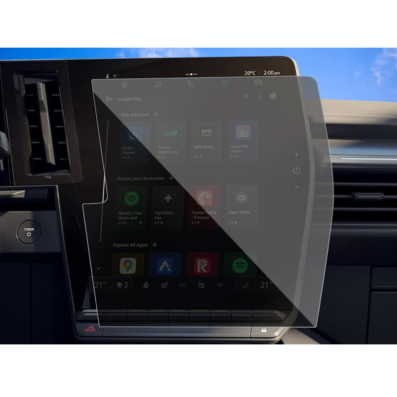 Protection Anti-Espion en Verre Flexible pour Renault Scenic E-Tech 2024 2025 12 pouces