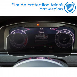 Protection Anti-Espion en Verre Flexible pour VW Golf 7 Facelift GTI GTE GTD Golf R Variant Tableau de Bord 12,3 Pouces