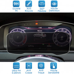 Protection Anti-Espion en Verre Flexible pour VW Golf 7 Facelift GTI GTE GTD Golf R Variant Tableau de Bord 12,3 Pouces