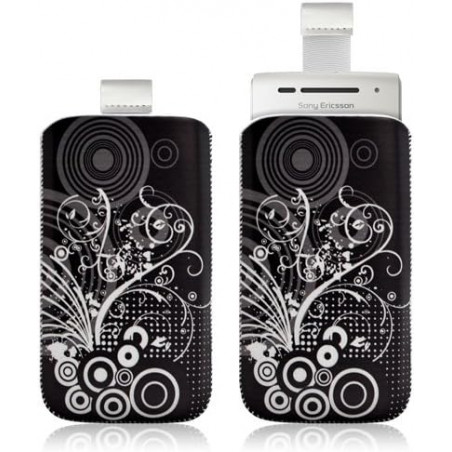 Housse coque étui pochette pour Sony Ericsson Xperia X8 avec motif