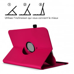 Étui de Protection Rose mode Support pour Thomson TEOX10 - 4G TABLET