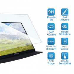 Protection en Verre Fléxible pour Ecran PC Tactile ASUS Zenscreen MB166C 15,6