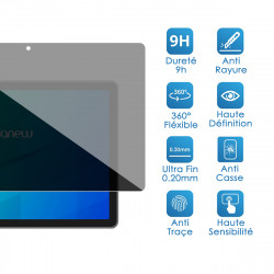 Protection Anti-Espion en Verre Flexible pour Danew Dslide 1095 (10,95 pouces)