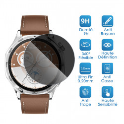 Protection Anti-Espion en Verre Fléxible pour Montre Connectée HUAWEI Watch GT 5 46mm (Pack x6)