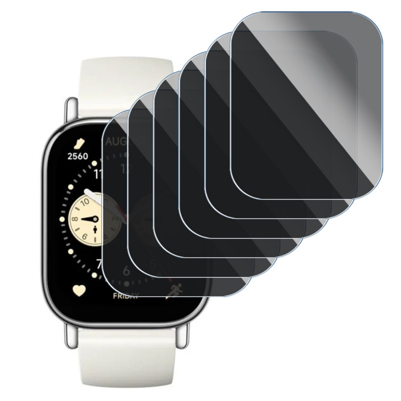 Protection Anti-Espion en Verre Flexible pour Montre Connectée Xiaomi Redmi Watch 5 Lite 1,96" (Pack x6)