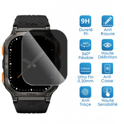 Protection Anti-Espion en Verre Flexible pour KOSPET Tank M3 Ultra Montre Connectée 1.96" (Pack x6)