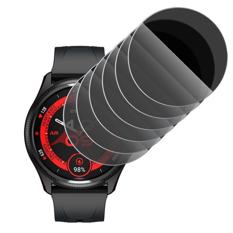 Protection Anti-Espion en Verre Flexible pour Ticwatch Pro 5 Enduro Montre 1,43 Pouces (Pack x6)