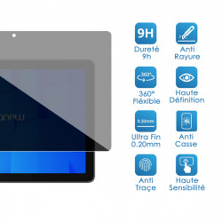 Protection Anti-Espion en Verre Flexible pour Tablette Danew Dslide 115 (10,1 pouces)