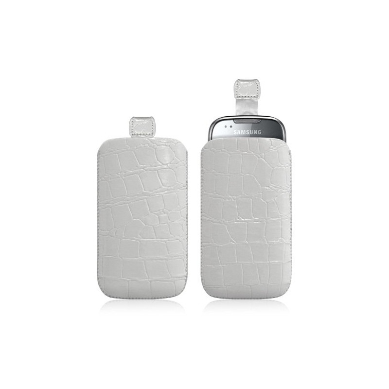 Housse coque étui pochette style croco pour Samsung Galaxy Ace S5830