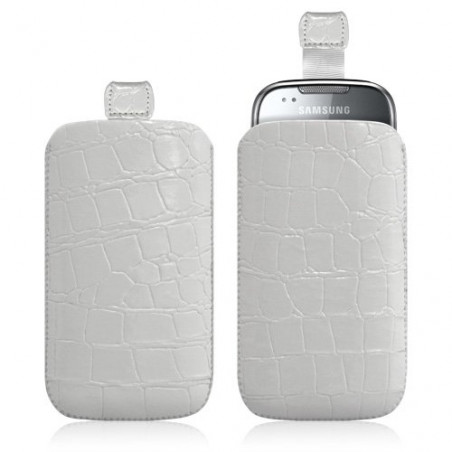 Housse coque étui pochette style croco pour Samsung Galaxy Ace S5830