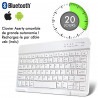 Étui de Protection Blanc Clavier Azerty pour Thomson Origin 1010 (10,1 pouces)
