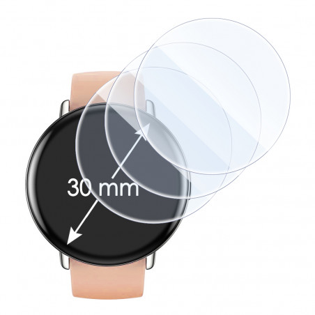 [Pack x3] Protection d'écran en Verre Trempé Dureté 9H pour Montre Ronde (30mm)
