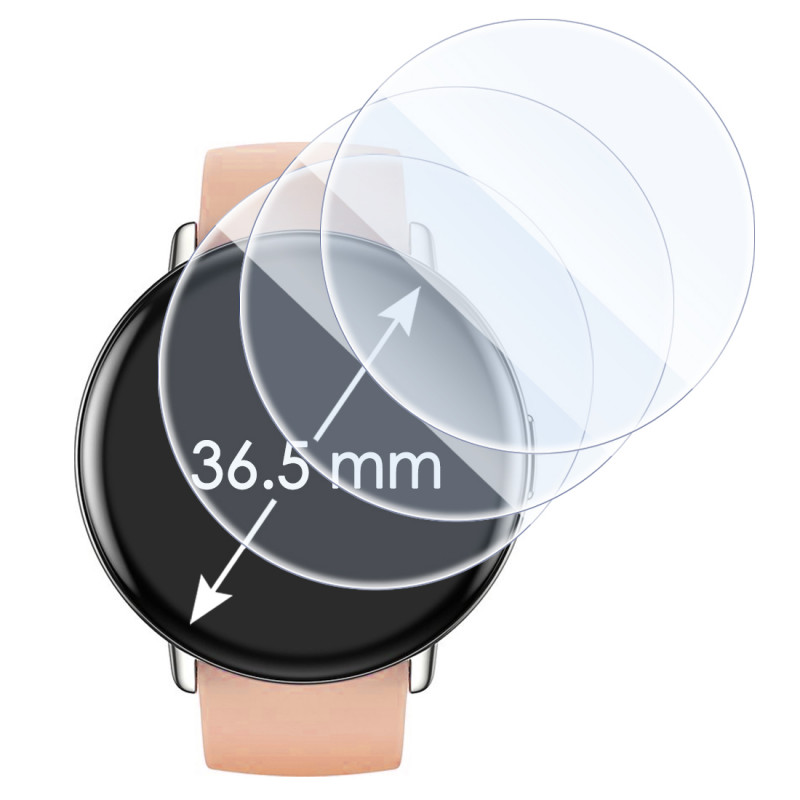 [Pack x3] Protection d'écran en Verre Trempé Dureté 9H pour Montre Ronde (36.5mm)