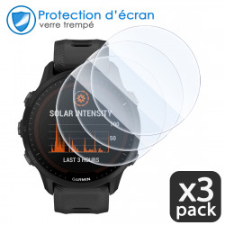 [Pack x3] Protection d'écran en Verre Trempé Dureté 9H pour Garmin Forerunner 255
