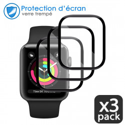[Pack x3] Protection d'écran en Verre Trempé Dureté 9H pour Apple Watch Series 3 (38mm)